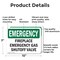 Signmission Fireplace Gas Shutoff Valve Emergency Sign, Aluminum, 10in W x 7in L, 2PK OS-2PACK-EM-A-710-L-10365 - alternate 2